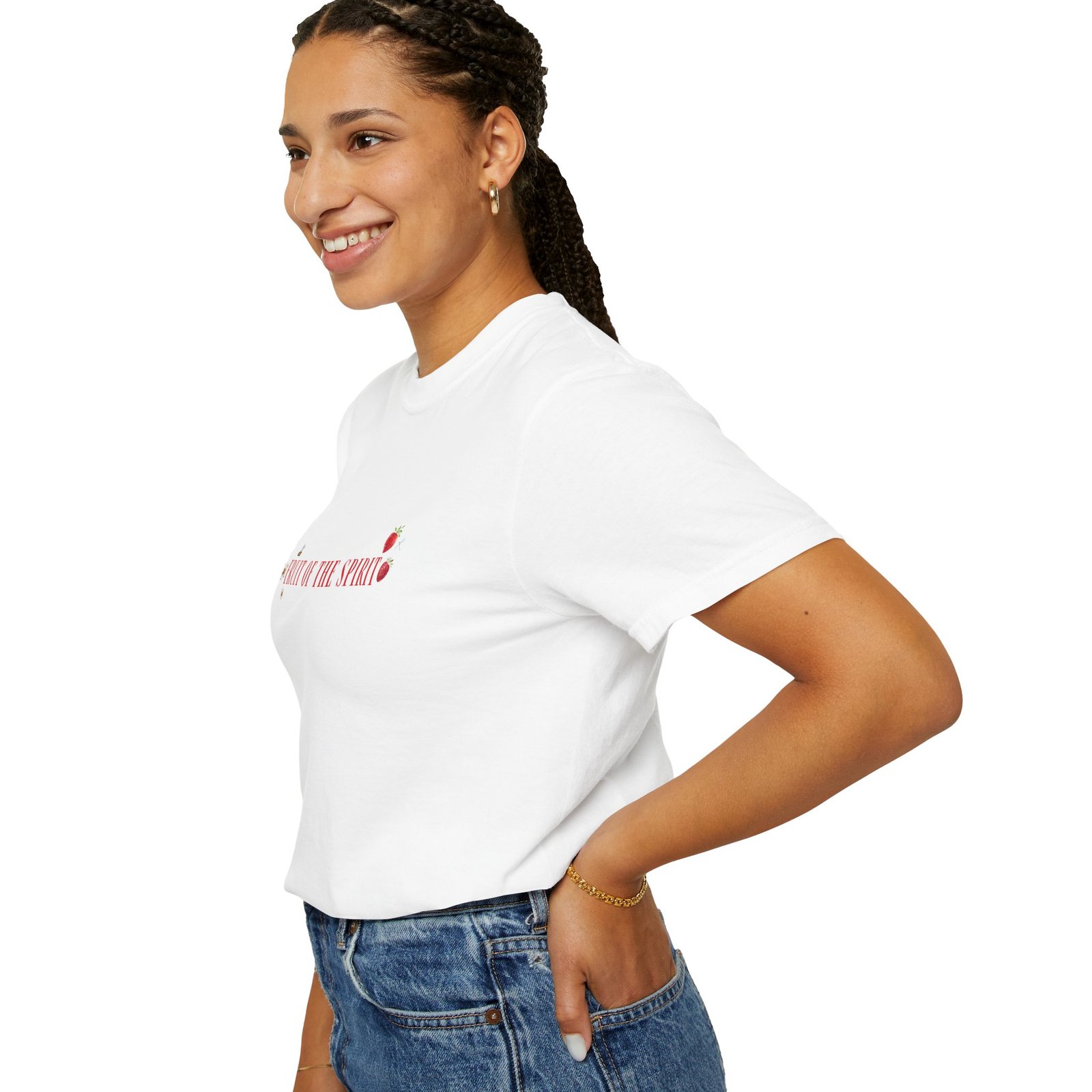 Fruit of the Spirit T-Shirt - Unisex Garment-Dyed Tee with Floral Design - Image 7