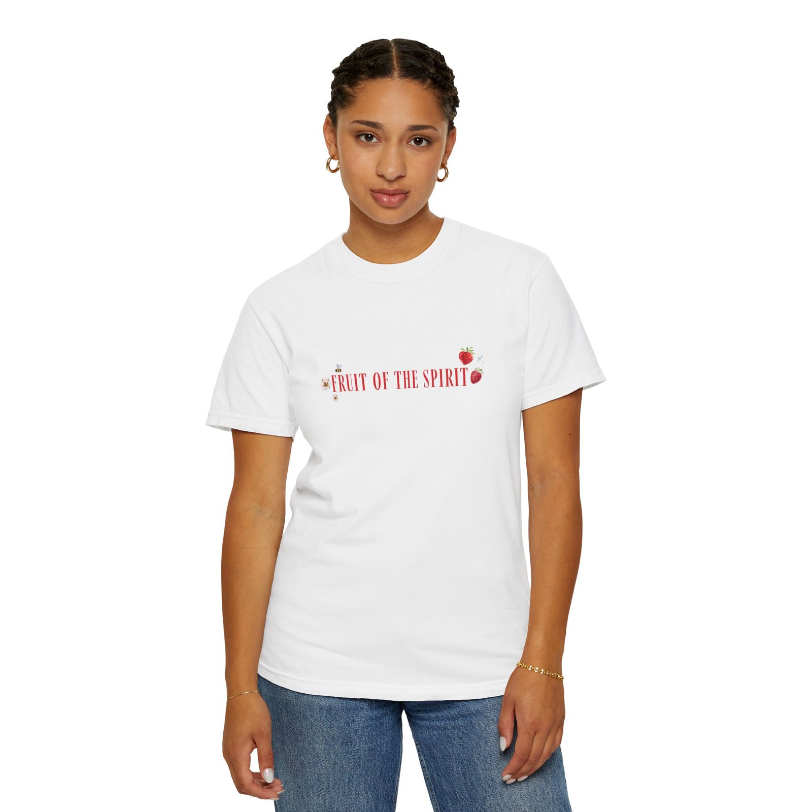 Fruit of the Spirit T-Shirt - Unisex Garment-Dyed Tee with Floral Design - Image 5