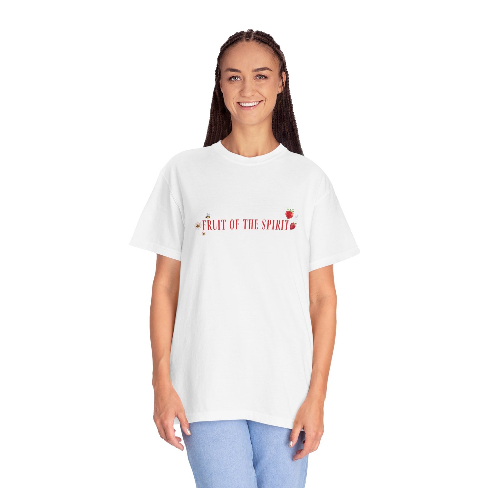 Fruit of the Spirit T-Shirt - Unisex Garment-Dyed Tee with Floral Design - Image 4
